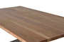 GINER Y COLOMER Mesa de Comedor Acacia Natural con Patas de Metal Negro 180x100 cm